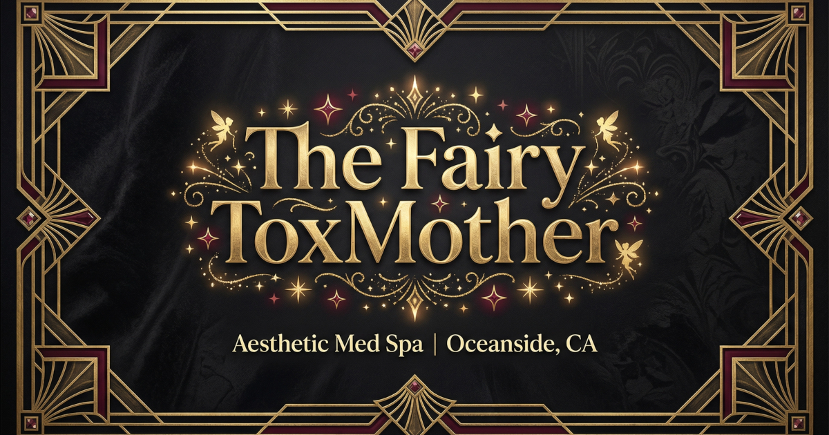 Clean, professional medical spa treatment room with neutral tones at The Fairy Tox Mother Inc in Oceanside